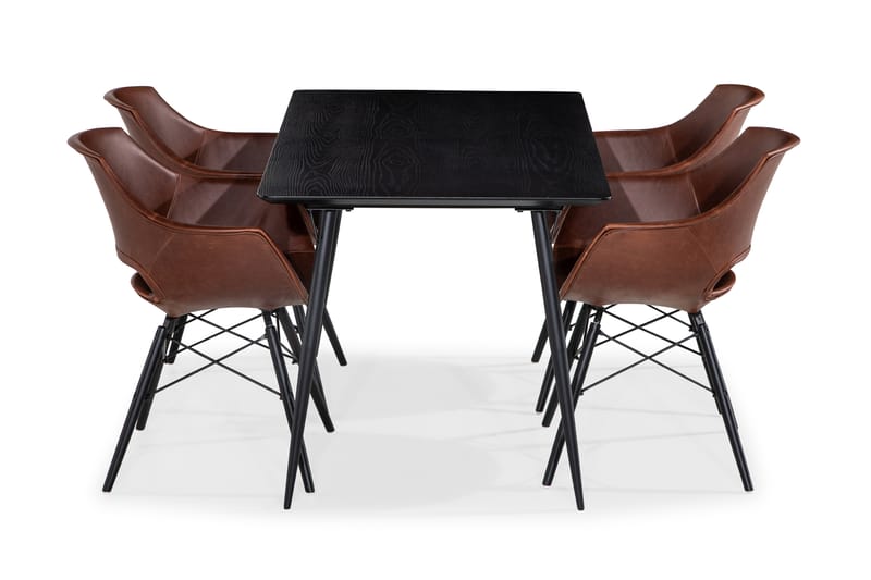 Lilo Spisebord 140 cm med 4 Kairo Spisebordsstole - Spisebordssæt