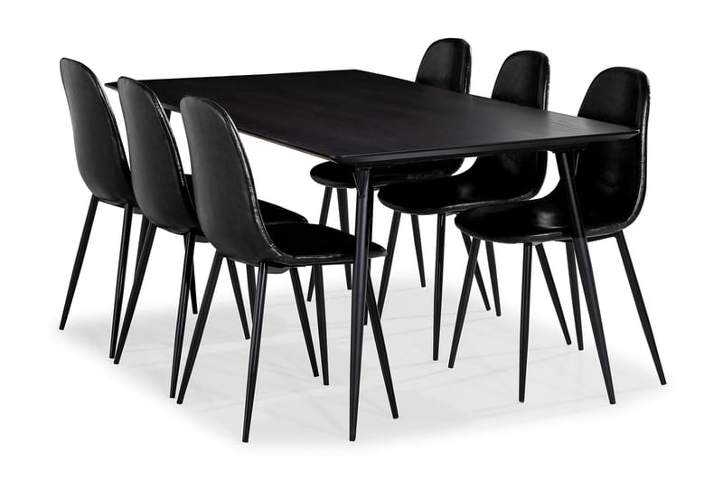 Lilo Spisebord Med 6 stk. Nibe Spisebordsstol - Spisebordssæt