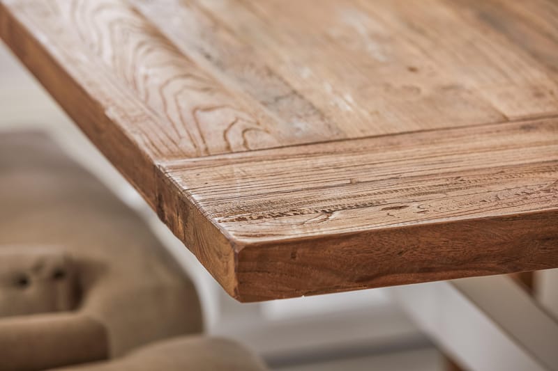 Lyon Förlängningsbar Matgrupp 200 cm med 6 Viktoria Stol Bloomington Natur/Vit/Beige Beige/White - Møbler - Borde - Spisebordssæt