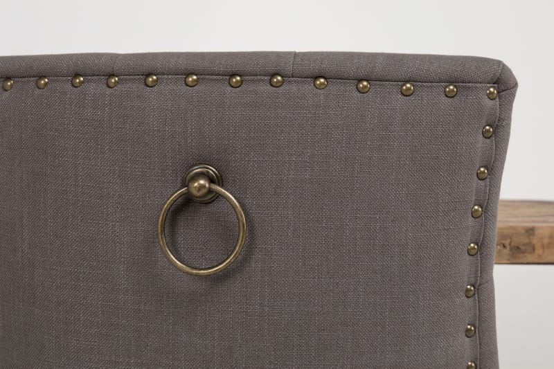 Lyon Spisebordssæt Ø150 cm Rund med 4 stk Viktoria Stole - Vintage Natur/Hvid/Grå - Møbler - Borde - Spisebordssæt