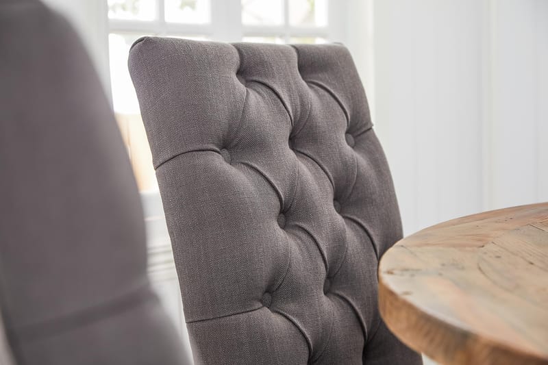 Lyon Spisebordssæt Ø150 cm Rund med 6 stk Jenny Stole - Vintage Natur/Hvid/Grå - Møbler - Borde - Spisebordssæt