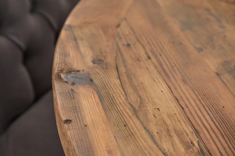 Lyon Spisebordssæt Ø150 cm Rund med 6 stk Jenny Stole - Vintage Natur/Hvid/Grå - Møbler - Borde - Spisebordssæt