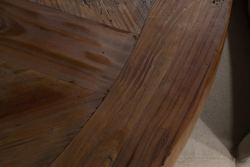 Lyon Spisebordssæt 150 cm Rund med 6 Irma Stole - Vintage Elm/Beige - Møbler - Borde - Spisebordssæt