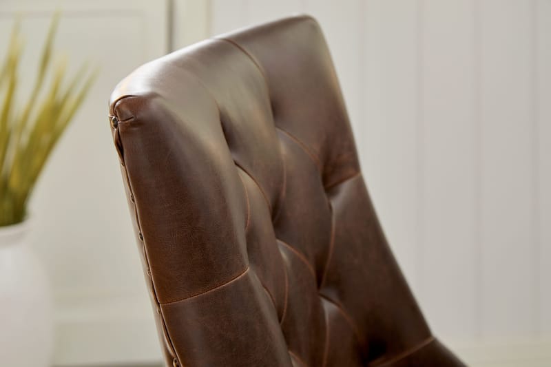 Lyon Spisebordssæt Rund med 4 st Tuva Lænestol Konstläder - Træ/Hvid/Sort PU - Møbler - Borde - Spisebordssæt