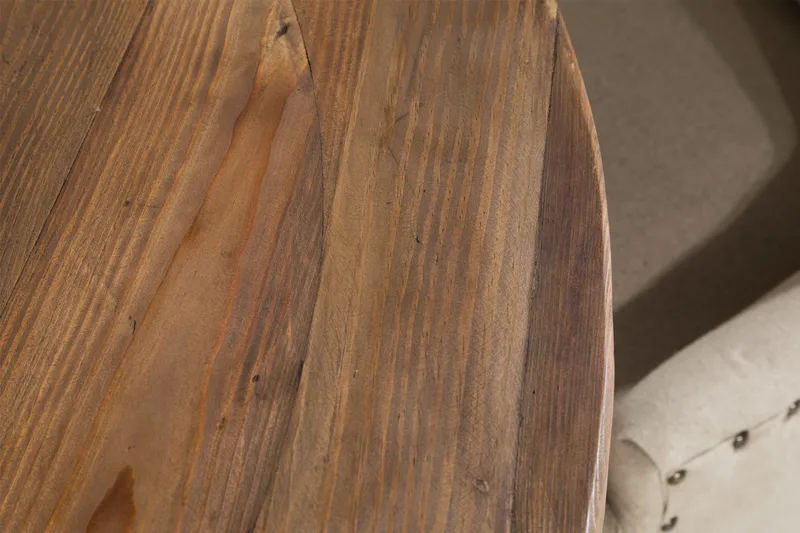 Lyon Spisebordssæt Rund med 4 st Viktoria Lænestol - Træ/Hvid/Beige - Møbler - Borde - Spisebordssæt