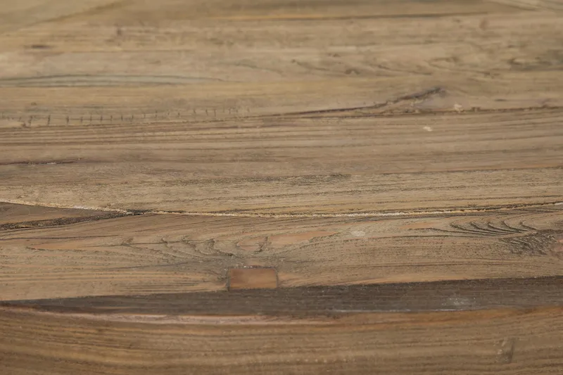 Lyon Spisegruppe Ø150 cm Rund med 6 Viktoria Stole - Vintage Natur / Hvid / Beige - Møbler - Borde - Spisebordssæt