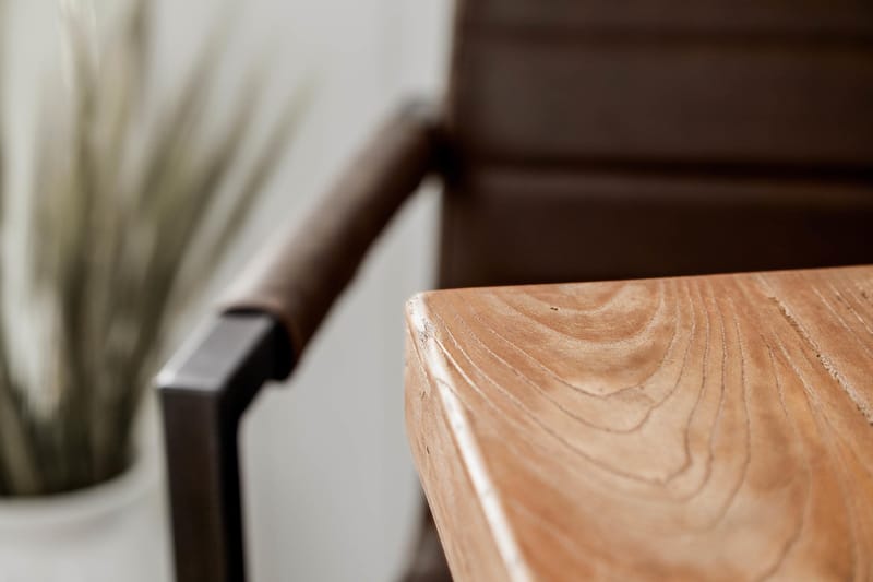 Lyon Udvideligt Spisebordssæt 200 cm med 6 House Stol - Natur/Mørkebrun - Spisebordssæt