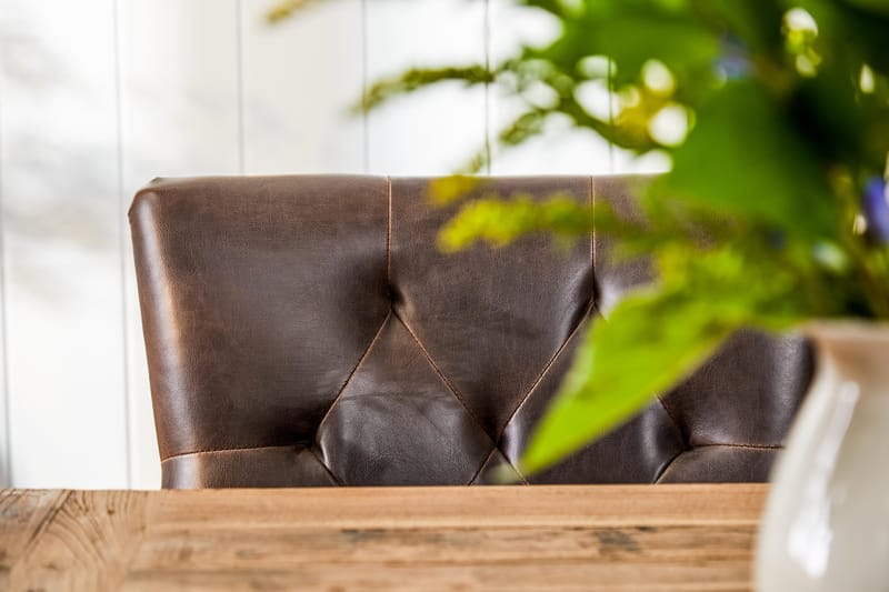 Lyon Udvideligt Spisebordssæt 200 cm med 6 Tuva Stol - Natur/Hvid/Brun - Møbler - Borde - Spisebordssæt