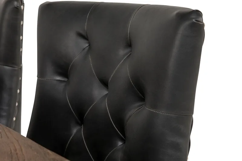 Lyon Udvideligt Spisebordssæt 200 cm med 6 Tuva Stol - Natur/Sort - Møbler - Borde - Spisebordssæt