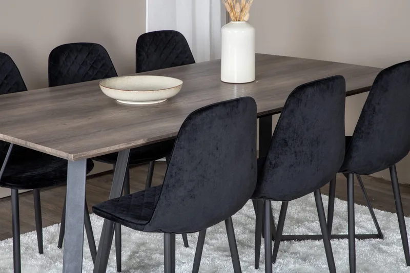 Malvina Spisegruppe 180 cm + 6 stk Ypas Spisestole - Møbler - Borde - Spisebordssæt