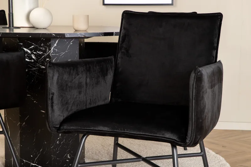 Marbs rundt spisebord med 4st Pippi spisebordsstol - Møbler - Borde - Spisebordssæt