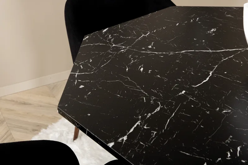 Marbs Spisebordssæt 110 cm Rund inkl 4 Kullersbro Stole - Sort/Brun - Møbler - Borde - Spisebordssæt