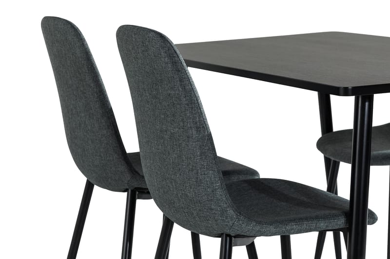 Marcelen Spisebordssæt 120 cm med 4 Nibe Stol - Brun/Grå/Sort - Møbler - Borde - Spisebordssæt