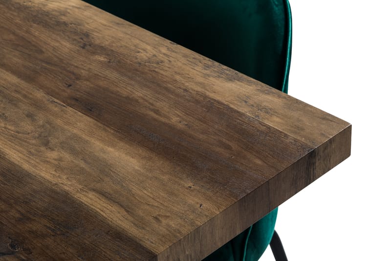 Marcelen Udvideligt Spisebordssæt 140 cm med 4 Felipe Stol - Brun/Grøn/Sort - Spisebordssæt