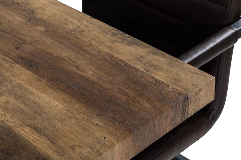 Marcelen Udvideligt Spisebordssæt 140 cm med 4 House Stol - Brun/Mørkebrun - Spisebordssæt