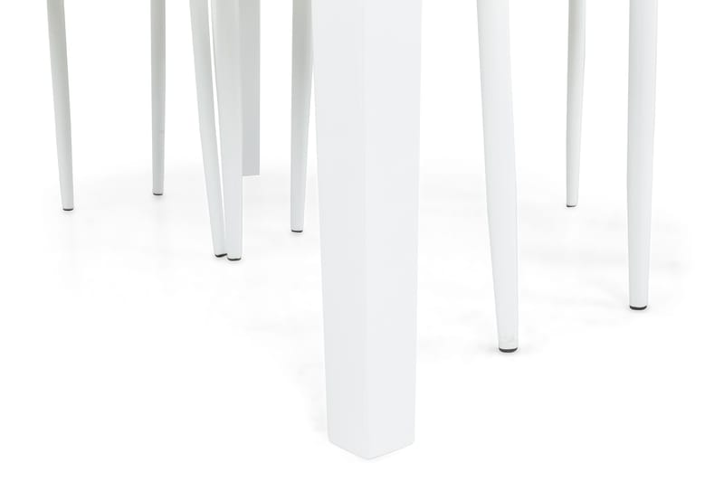 Michigan Spisebordssæt 120 cm inkl 4 Ted Stole - Hvid - Spisebordssæt