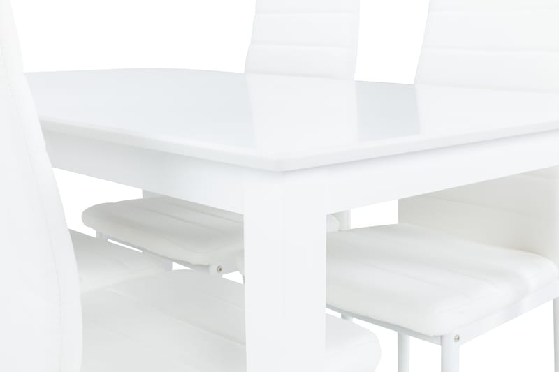 Michigan Spisebordssæt 120 cm inkl 4 Ted Stole - Hvid - Spisebordssæt