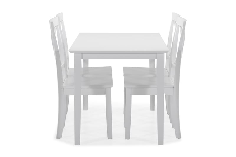 Michigan Spisebordssæt med 4 stk Mirimar Stole - Hvid - Spisebordssæt