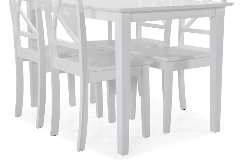 Michigan Spisebordssæt med 4 stk Mirimar Stole - Hvid - Spisebordssæt