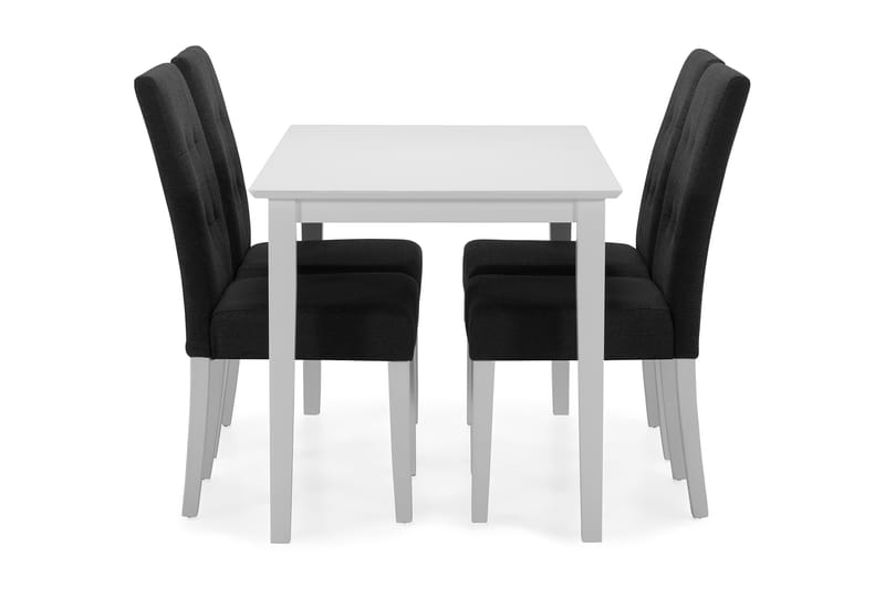 Michigan Spisebordssæt med 4 stk Viktor Stole - Hvid/Mørkegrå - Spisebordssæt