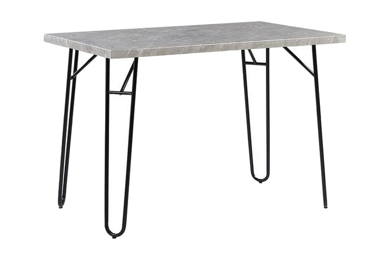 Miena Spisebordssæt 110 cm inkl 2 Bænke - Grå/Sort - Spisebordssæt
