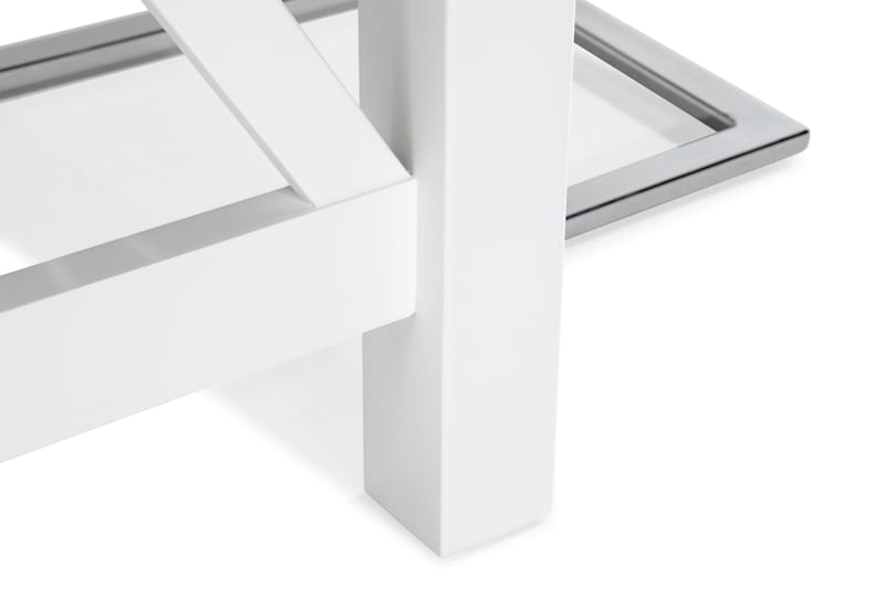 Milla Spisebordssæt med 4 Cibus Stol - Hvid/Sort PU - Spisebordssæt