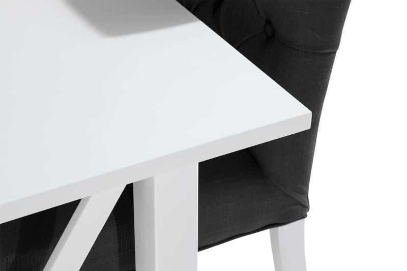 Milla Spisebordssæt med 4 Jenny Stol - Hvid/Grå - Spisebordssæt