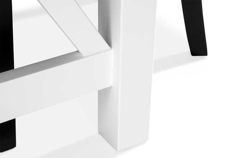 Milla Spisebordssæt med 4 Tuva Lænestol - Hvid/Sort PU - Spisebordssæt