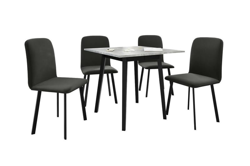 Narberth Spisegruppe - Grå/Sort - Møbler - Borde - Spisebordssæt