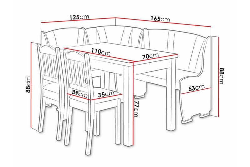Narberth Spisegruppe - Møbler - Borde - Spisebordssæt