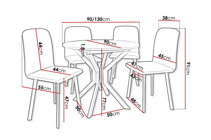 Narberth Spisegruppe - Møbler - Borde - Spisebordssæt
