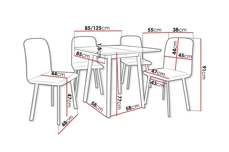 Narberth Spisegruppe - Møbler - Borde - Spisebordssæt