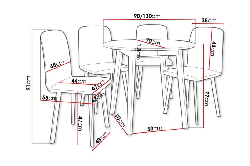 Narberth Spisegruppe - Møbler - Borde - Spisebordssæt
