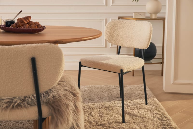 Noira Matbord 220 cm Ek med 6st Gemmiano Matstol - Natur - Møbler - Borde - Spisebordssæt