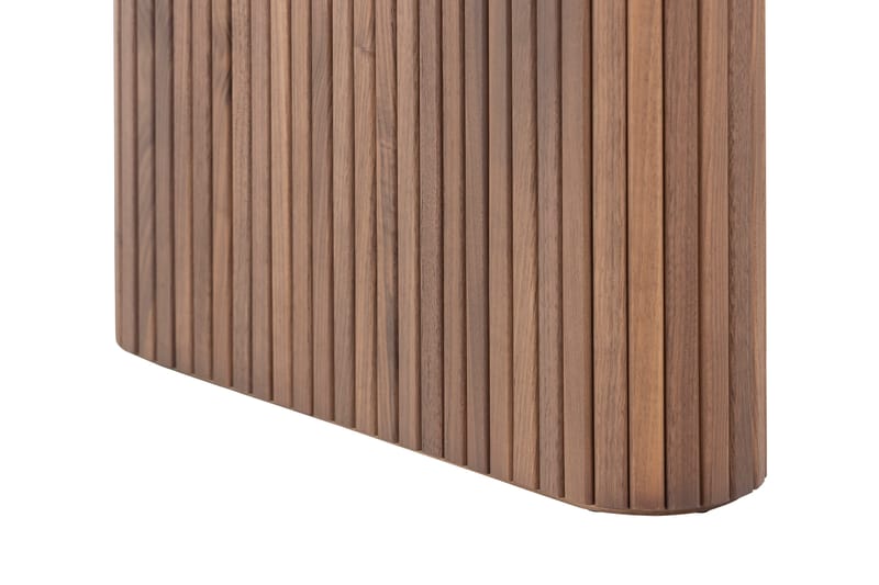 Noira Ovalt Matbord 220 cm Valnöt med 6 Gemmiano Matstolar - Brun / Teddy / Træ - Møbler - Borde - Spisebordssæt