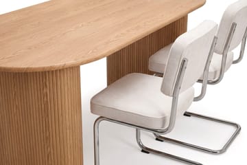 Noira spisegruppe rektangulær 180 cm eg med 6 Milva spisestole - Eg - Møbler - Borde - Spisebordssæt