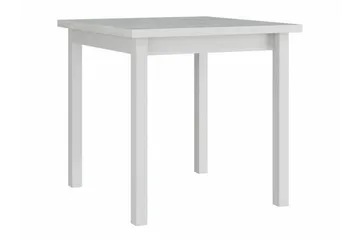 Patrickswell Kvadratisk Spisebordsgruppe 80x80 cm – Spisebord med 4 Spisebordsstole med Betrukket Ryg i Træ - Hvid|Sort - Møbler - Borde - Spisebordssæt