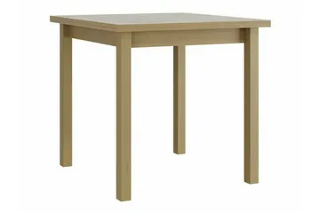 Patrickswell Kvadratisk Spisebordsgruppe 80x80 cm – Spisebord med 4 Spisestole med Betrukket Ryg i Træ - Natur|Brun - Møbler - Borde - Spisebordssæt