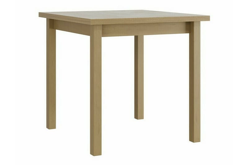 Patrickswell Kvadratisk Spisebordsgruppe 80x80 cm – Spisebord med 4 Spisestole med Betrukket Ryg i Træ - Natur|Brun - Møbler - Borde - Spisebordssæt