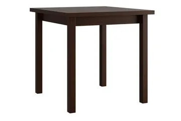 Patrickswell Kvadratisk Spisebordssæt 80x80 cm – Spisebord med 4 Spisestole med Betrukket Ryg i Træ - Mørkebrun|Grå - Møbler - Borde - Spisebordssæt