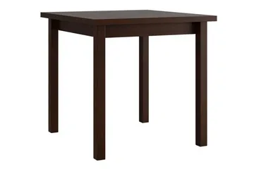 Patrickswell Kvadratisk Spisebordssæt 80x80 cm – Spisebord med 4 Spisestole med Betrukket Ryg i Træ - Mørkebrun|Gråbrun - Møbler - Borde - Spisebordssæt