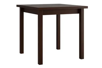 Patrickswell Kvadratisk Spisebordssæt 80x80 cm – Spisebord med 4 Spisestole med Betrukket Ryg i Træ - Mørkebrun|Sort - Møbler - Borde - Spisebordssæt