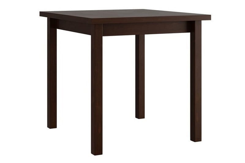 Patrickswell Kvadratisk Spisebordssæt 80x80 cm – Spisebord med 4 Spisestole med Betrukket Ryg i Træ - Mørkebrun|Sort - Møbler - Borde - Spisebordssæt