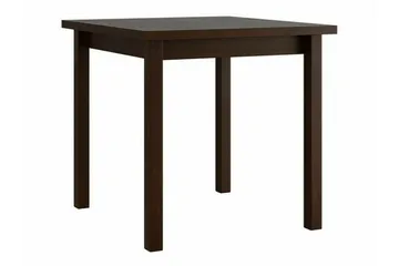 Patrickswell Kvadratisk Spisegruppe 80x80 cm – Spisebord med 4 Spisestole med Betrukket Ryg i Træ - Mørkebrun|Beige - Møbler - Borde - Spisebordssæt