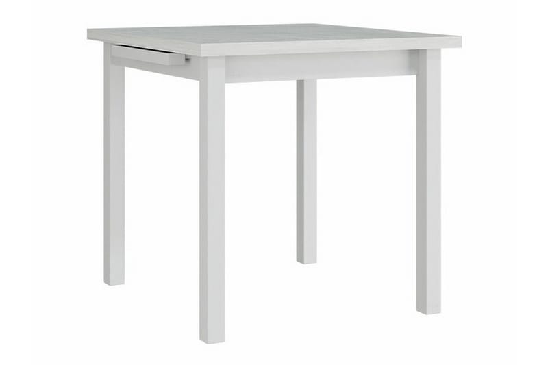 Patrickswell Kvadratisk Udtrækkeligt Spisegruppe 80–110 cm – Spisebord med 4 Spisestole med Sprosserygge i Træ - Hvid|Beige - Møbler - Borde - Spisebordssæt