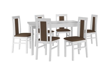 Patrickswell Spisegruppe - Sort/Hvid - Møbler - Borde - Spisebordssæt