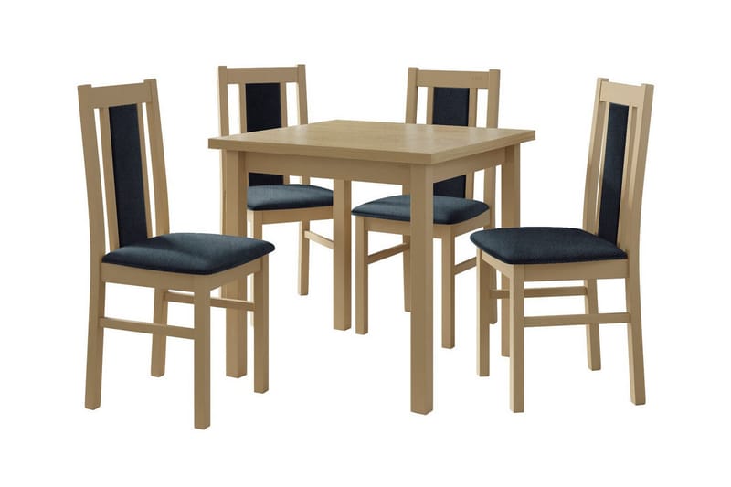 Patrickswell Spisegruppe - Sort/træ - Møbler - Borde - Spisebordssæt