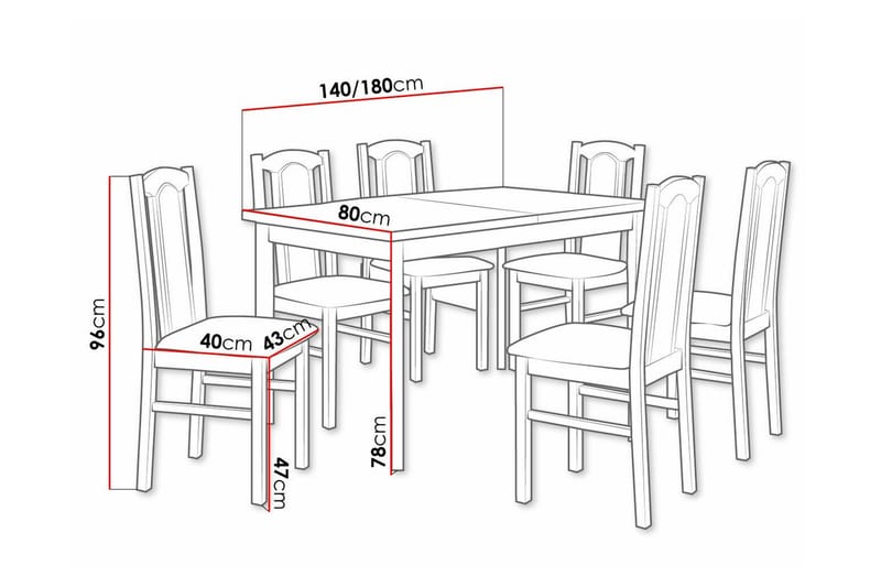 Patrickswell Spisegruppe - Møbler - Borde - Spisebordssæt