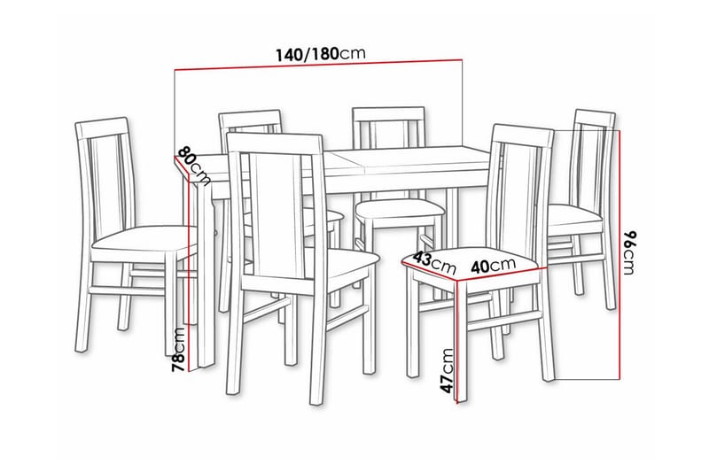 Patrickswell Spisegruppe - Møbler - Borde - Spisebordssæt
