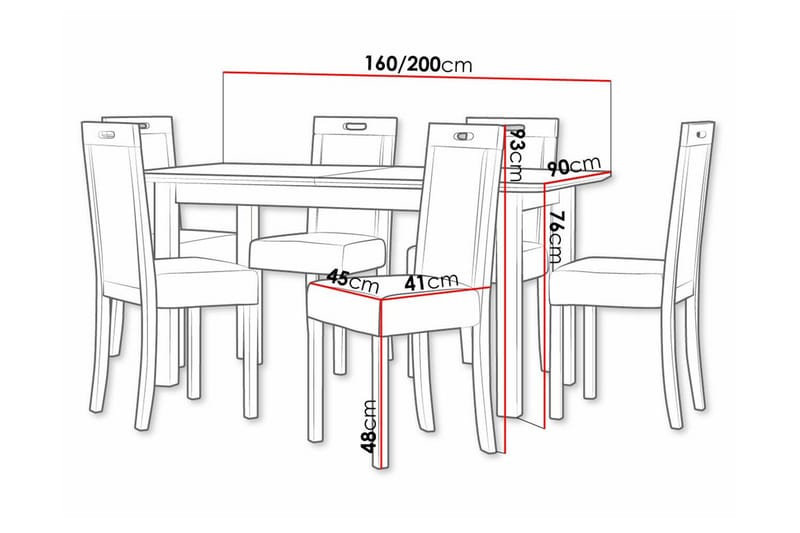 Patrickswell Spisegruppe - Møbler - Borde - Spisebordssæt